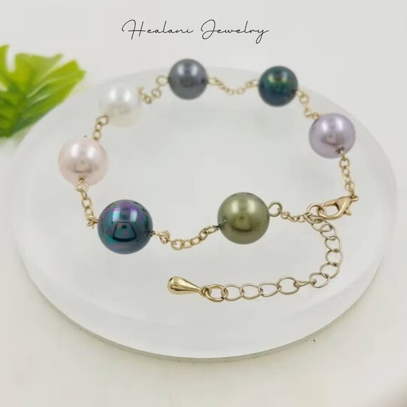 Pearl Shell Link Bracelet - Picture 1 of 3